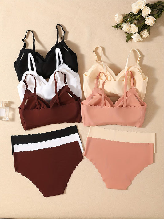 Women's Full Comfortable Bra Panty Set - Combo Lingerie Set (Pack of 5)