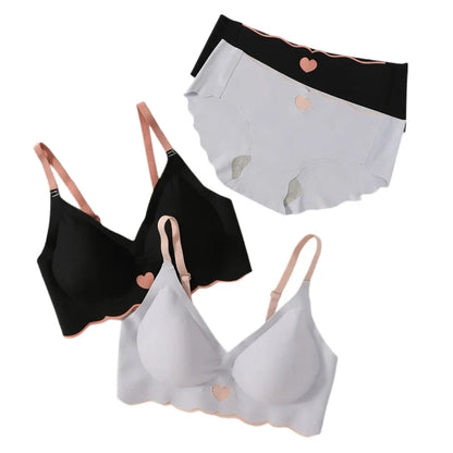 Wireless Seamless Bra and Panty Women's Lingerie Set (Pack of 4)