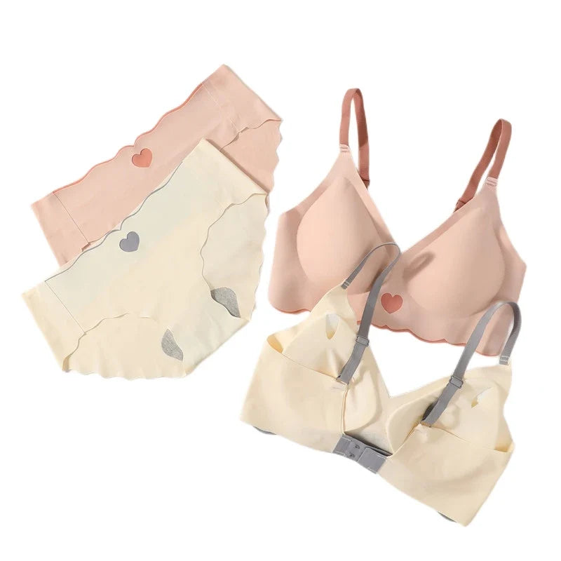 Wireless Seamless Bra and Panty Women's Lingerie Set (Pack of 4)