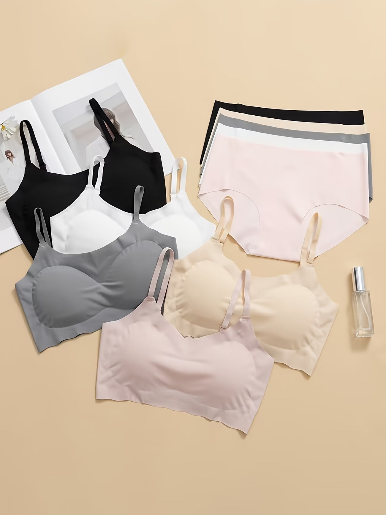 Women's Full Comfortable Bra Panty Set - Combo Lingerie Set (Pack of 5)