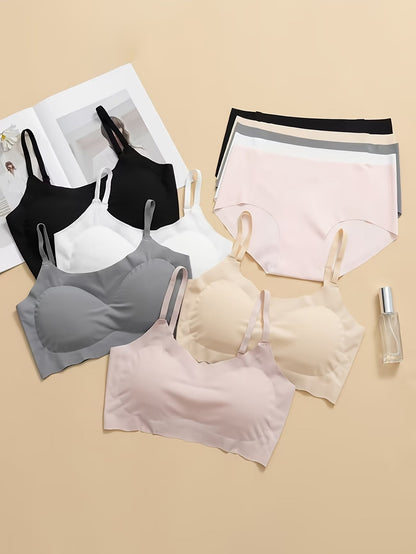 Women's Full Comfortable Bra Panty Set - Combo Lingerie Set (Pack of 5)
