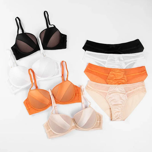 Wireless Seamless Bra and Panty Women's Lingerie Set (Pack of 4)