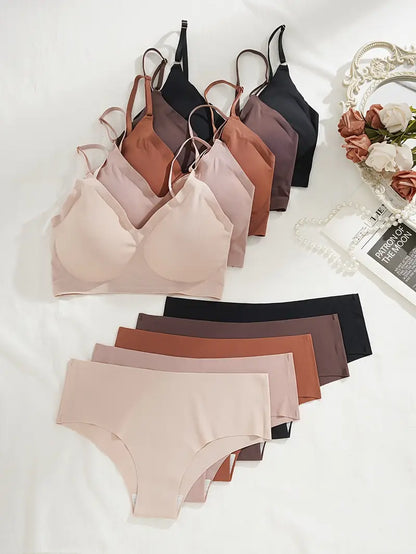 Women's Full Comfortable Bra Panty Set - Combo Lingerie Set (Pack of 5)