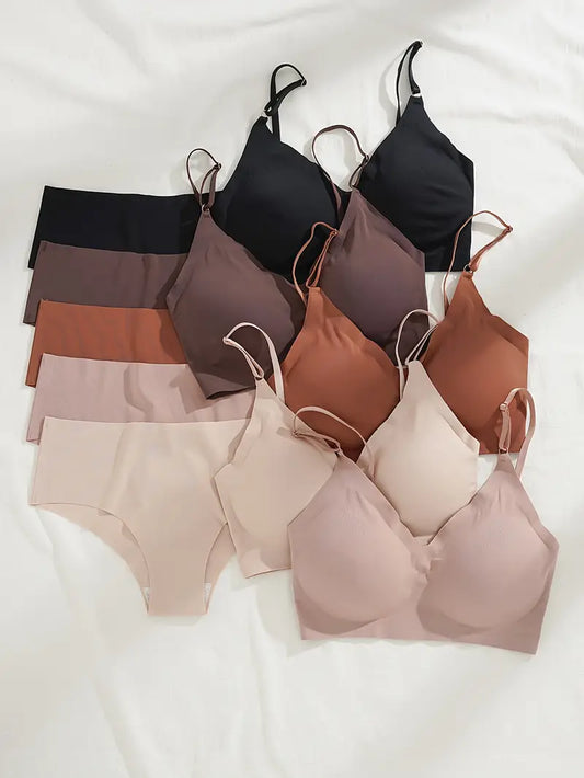 Women's Full Comfortable Bra Panty Set - Combo Lingerie Set (Pack of 5)