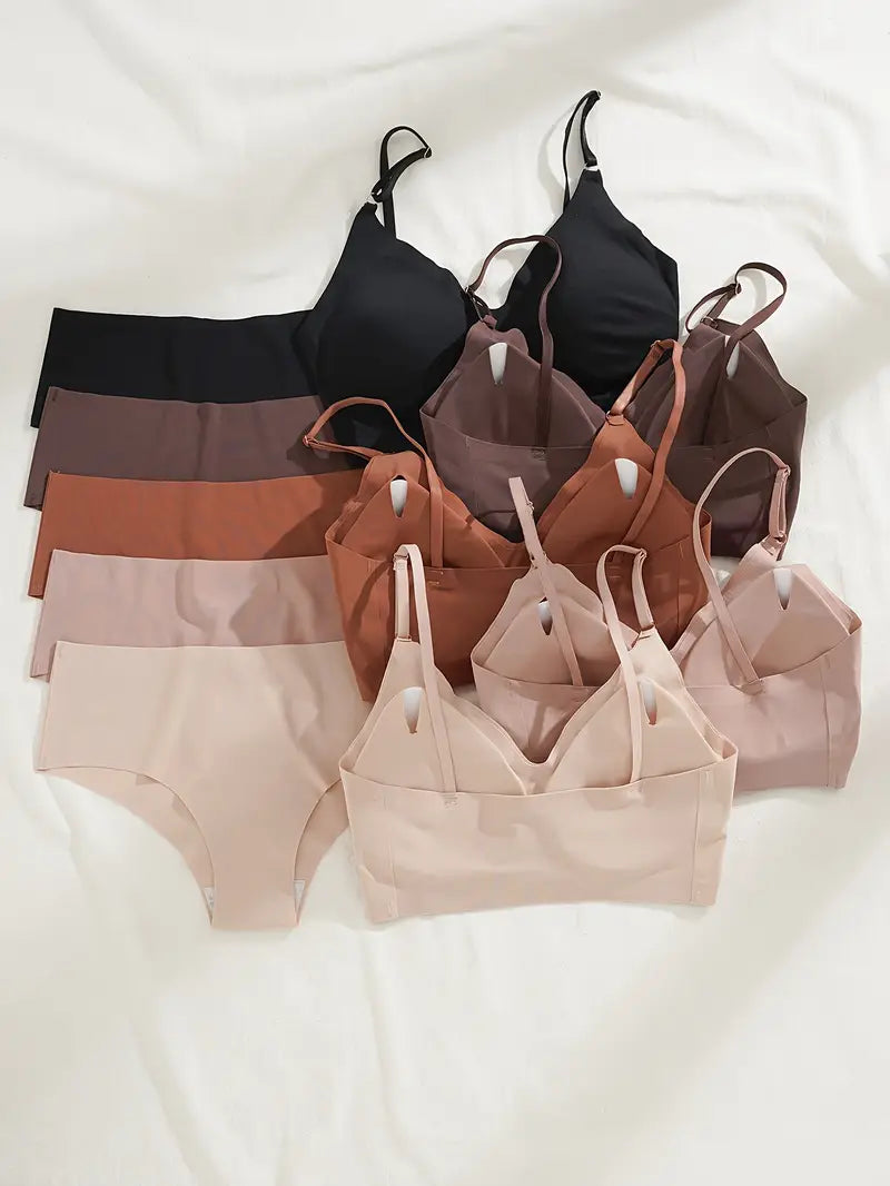 Women's Full Comfortable Bra Panty Set - Combo Lingerie Set (Pack of 5)