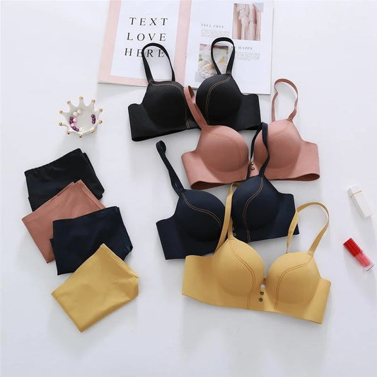 Wireless Seamless Bra and Panty Women's Lingerie Set (Pack of 4)
