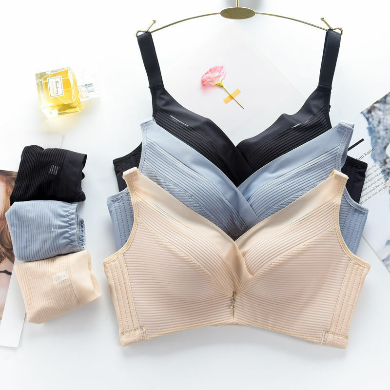 Premium Designer Bra & Panty Set with Matching Panty Bra & Panty Set Self Design Black Lingerie Set (Pack of 3)