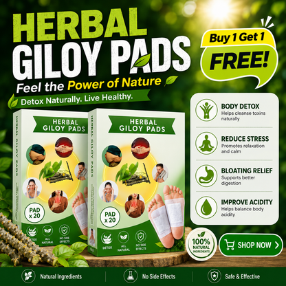 HerbPatch™ | Giloy Herbal Detox Foot Patches (Pack 60) BUY 1 GET 1 FREE