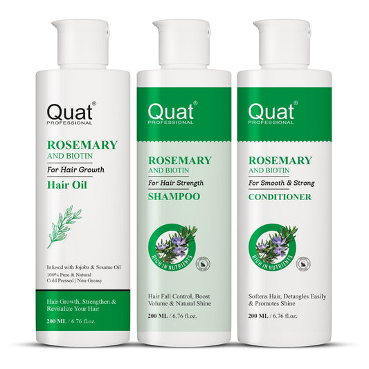 Rosemary with Biotin Hair Care Kit - 3 Step Solution for Hair Fall - 600 ml
