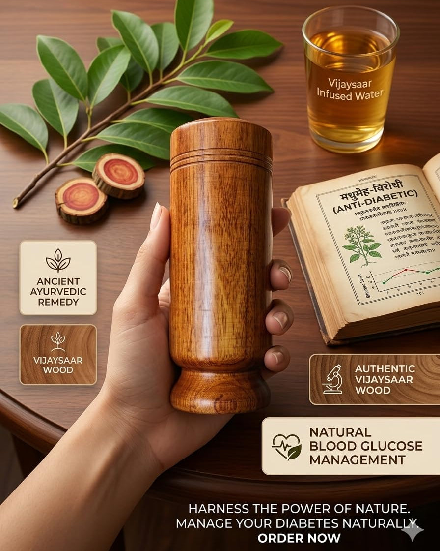 Nutrilifes Ayurvedic Vijayasar Wood Sugar Control Glass | Buy 1 Get 1 Free
