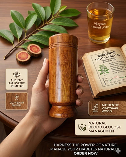 Nutrilifes Ayurvedic Vijayasar Wood Sugar Control Glass | Buy 1 Get 1 Free