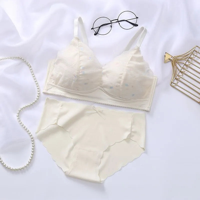 Wireless Seamless Bra and Panty Women's Lingerie Set (Pack of 4)