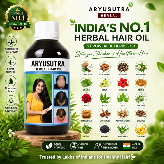 Aryusutra Hair Growth Oil – Buy 1 Get 1 Sampoo FREE