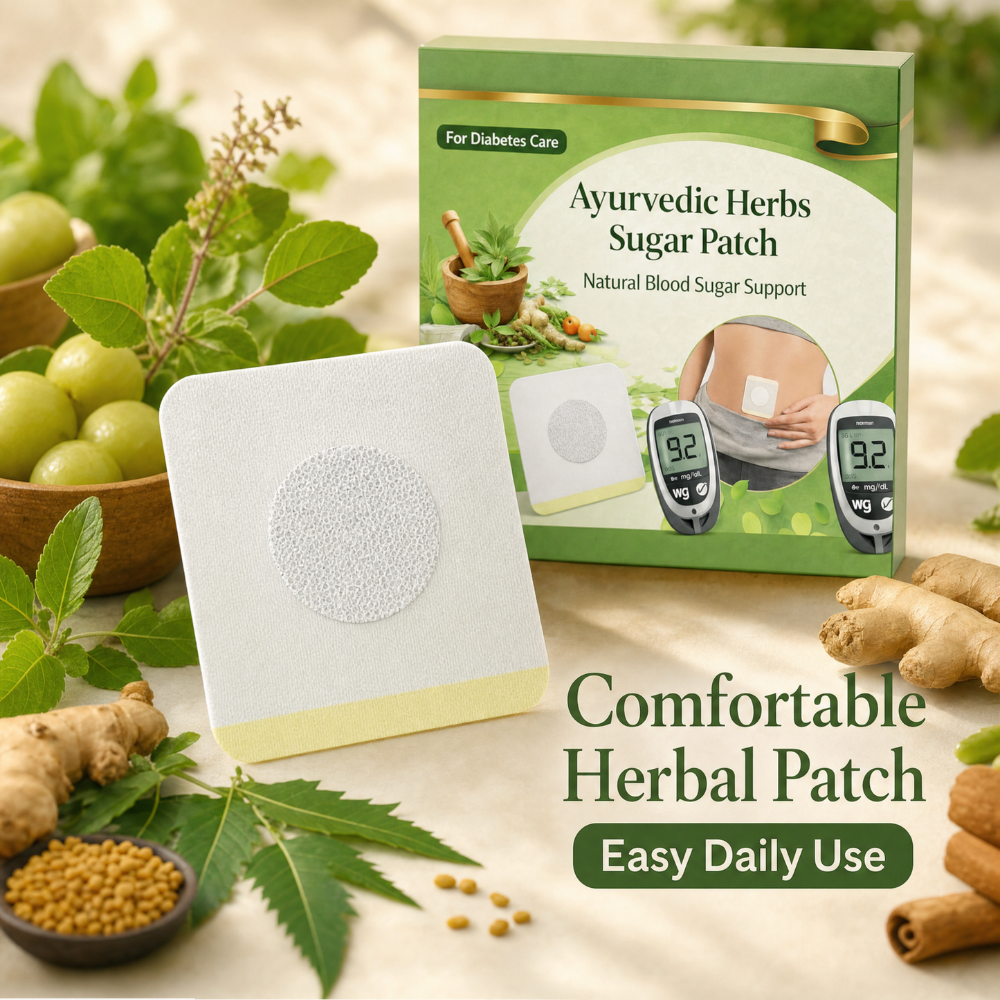 HerbPatch™ - Ayurvedic Herbs Sugar Control Patch (Pack 60) Buy 1 Get 1 free